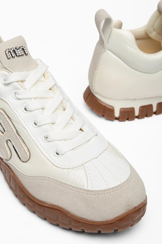 Kadın Beyaz Paraşüt Ortopedik Sneaker Yürüyüş Ayakkabısı