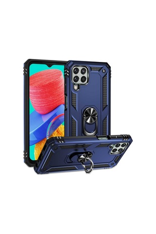 Galaxy M33 Kılıf Zore Vega Yüzüklü Standlı Zırh Kılıf