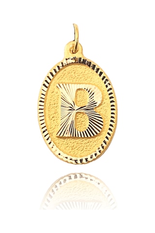 Enderun Kuyumculuk 14 Ayar Altın B Harf Kolye Ucu