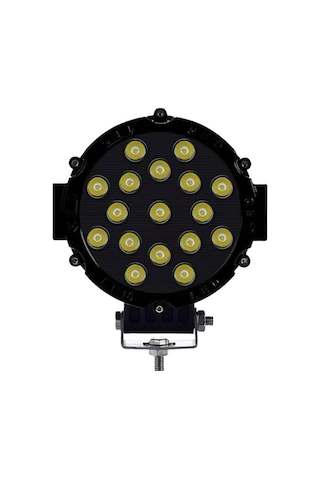 Beyaz Led Siyah Yuvarlak Off Road Sis Farı Çalışma Lambası 17 Led