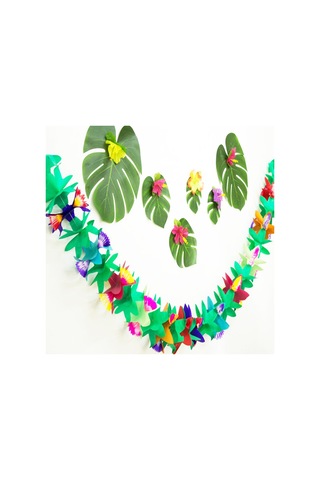 Suofeng Hawaii Temalı Renkli Kağıt Çiçek Gardaşlığı - 3 Metre Uzunlukta Ev, Parti Ve Düğün Dekorasyonu