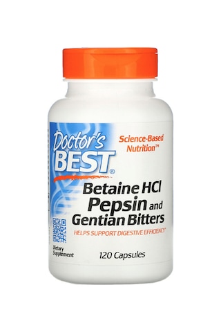 Doctor's Best Betaine Hcl Pepsin & Gentian Bitters 120 Caps...