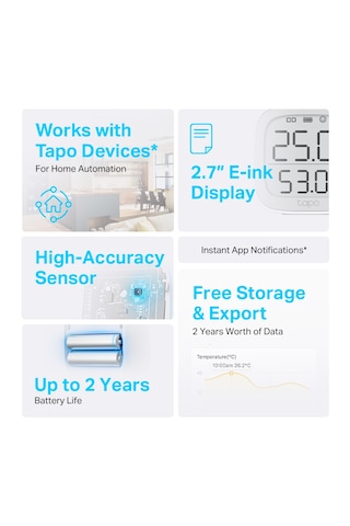 Tp-lınk Tapo T315, Akıllı Sıcaklık Ve Nem Monitörü