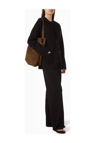 12storeez Silk Cotton Geniş Paça Pantolon Siyah
