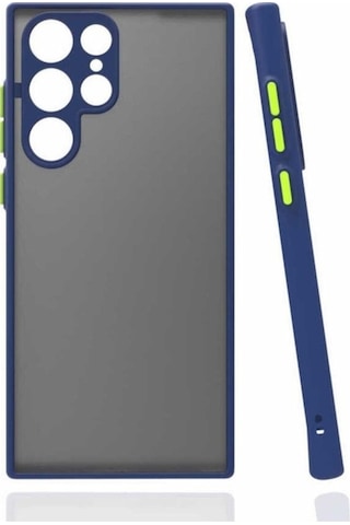 Galaxy S22 Ultra Kılıf Zore Hux Kapak Lacivert