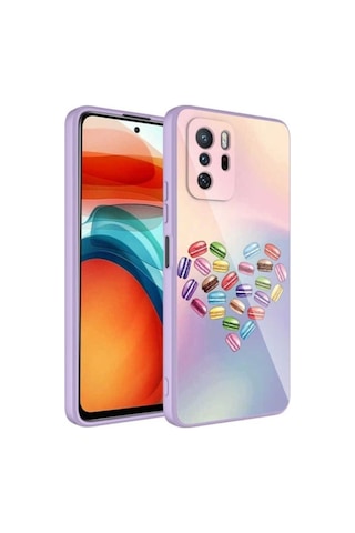 Xiaomi Redmi Note 10 Pro Kılıf Kamera Korumalı Desenli Sert Silikon Zore Epoksi Kapak NO1