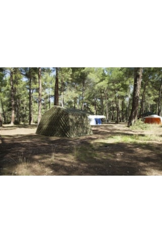 İki Odalı Askeri Kamuflaj Kamp Çadırı 4 - 8 Kişilik Kamuflaj