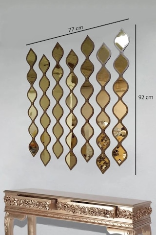 Demdekor Su Damlası Dekoratif Ayna Beşli Şeffaf