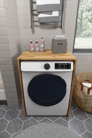 Çamaşır Makinesi Dolabı Kurutma Makinesi Uyumlu Kapaksız Dolap 91.8 X 67.3 X 60 Cm Atlantik Çam