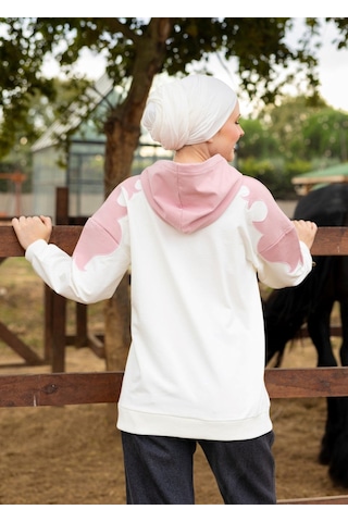 Mayovera Sweatshirt Kovboy Pembe Ekru