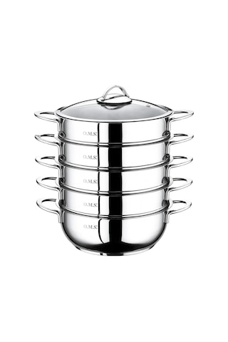 6090c 6 Parça Paslanmaz Çelik 24x9 Cm Mantı Tenceresi Gümüş 6090c 6 Parça Paslanmaz Çelik 24x9 Cm Mantı Tenceresi Gümüş