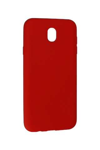 Newface - 372 - Samsung Galaxy Uyumlu J7 Pro / J730 Kılıf Nano İçi Kadife Silikon - Csmo-tex - - Kırmızı