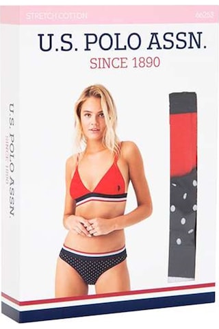 U.S. Polo Assn. U.s Polo Assn. 66253 Kadın Büstiyer Slip Takım-kırmızı Kırmızı