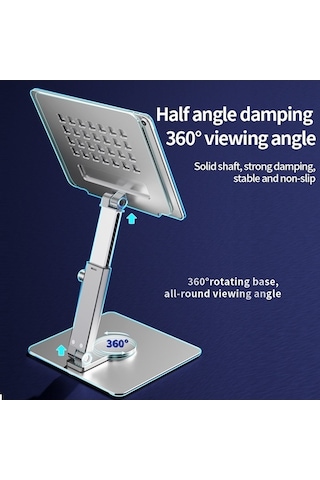 Ebitda 360 Derece Dönümlü H06 Laptop Standı - Hafif Alüminyum - Ergonomik Tasarım - Tablet Tutucu