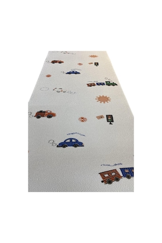 50x280 Cm 1,4m2 Trafik Temalı Kendinden Yapışkanlı Duvar Kağıdı Esnek Silinebilir Çocuk Odası