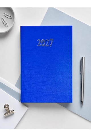 Ofisinn 2027 Cilt Bezli Sert Kapak 14x20 Cm Planlayıcı Günlük Ajanda Lacivert