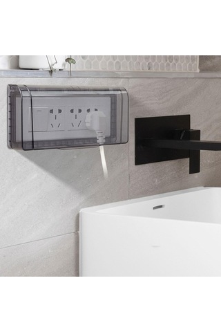 Pazly Tuvalet Suntek Su Siyah Kapağı Geçirmez Fiş Çıkış Anahtar Dx