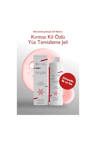 Yağlı,sivilce Eğilimli Ciltler İçin Kırmızı Kil Özlü Derinlemesine Temizleyici Yüz Yıkama Jeli