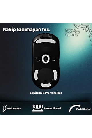 Klasse Onyx Mouse Skate Logitech G Pro Wireless İle Skatez
