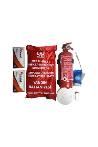 Ev Tipi Yangın Seti 3 Lü Yangın Seti Araç İçin 5 Kg Güvenlik Ekipmanı Yangın Tüpü