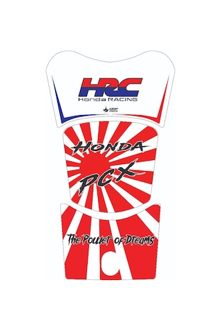 Grippatch Honda Pcx 125 2025 İle Uyumlu Tank Pad Gc40-dk-8 Beyaz - Kırmızı