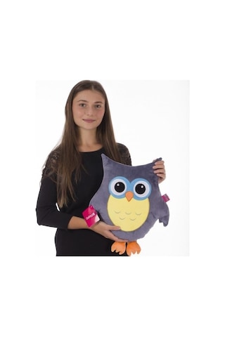 Meraklı Sevgili Baykuş Polar Yastık (352258970)