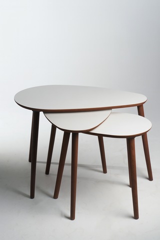 Paris 3'lü Zigon Sehpa &100 Mdf Beyaz