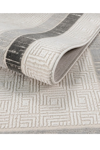 Elvey Home 7107 K.gri Modern Desen Doğal Taban Koridor Mutfak Çocuk Oturma Odası Salon Halı Yolluk 7107gri