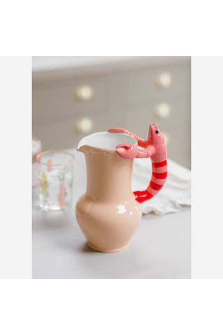 İstakoz Saplı Turuncu Dolomit Sürahi 1200 Ml