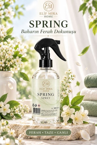 Oda Kokusu Sprey Spring Kalıcı Oda Parfümü 500 Ml Bahar Esintisi