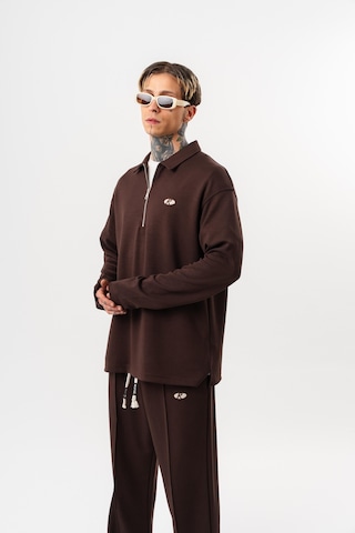 Respire Erkek Yarım Fermuarlı Modal Sweatshirt Kahve