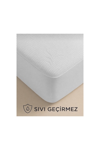 Sıvı Geçirmez Yatak Alezi Su Geçirmez Fitted Lastikli Yatak Koruyucu Ped Beyaz