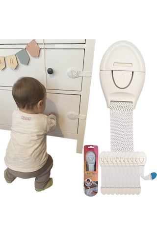 Ketbox Çocuk Bebek Çekmece Dolap Kilidi Çok Amaçlı Kilit 10 Adet Çok Renkli