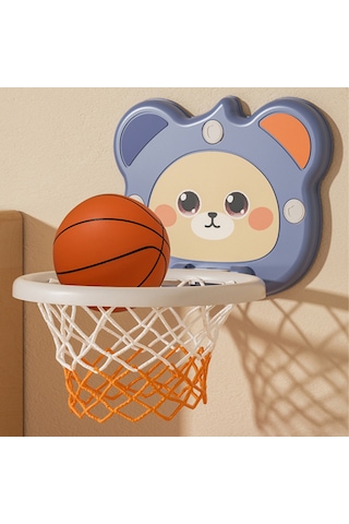 Ranyeek Çocuklar İçin Ayarlanabilir Yükseklikte Basketbol Potası Sessiz Top Hediyeli, Duvar Montajlı, 1-6 Yaş