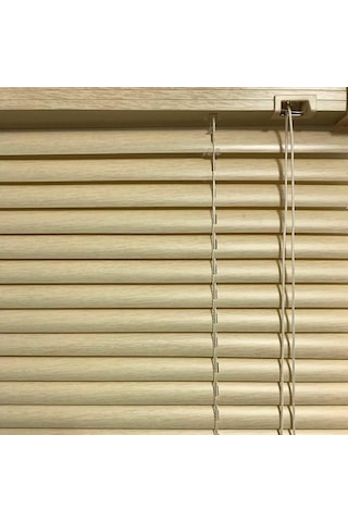 Pvc Jaluzi 25 Mm 100X160 Cm Ölçülerinde Ahşap Desenli Kahverengi