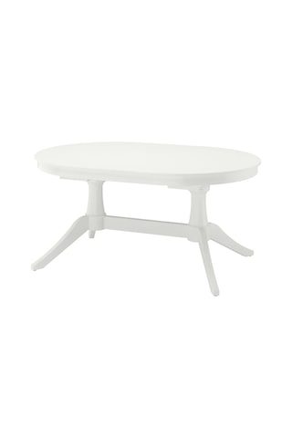 Ikea Beyaz Zarif Yemek Masası - Oval Yemek Masası
