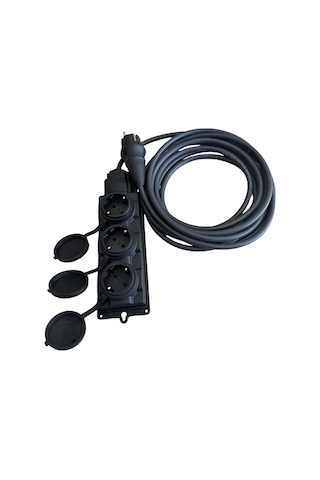 3'lü Grup Priz %100 Bakır, 3x2.5mm, Ip44, Ağır Akıma Uygun 25m