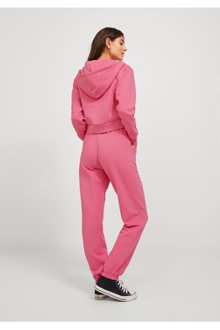 Jack & Jones Kadın Logolu Kapüşonlu Sweatshirt - Abbie 12219609 Carmine Rose Siyah