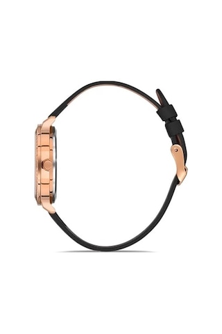 Ferro Siyah Deri Kordon Kadın Kol Saati Fl21242b-r Rose Gold