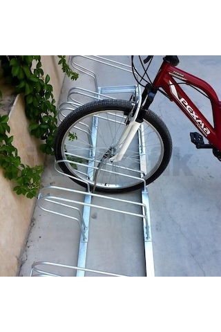 Bisiklet Park Yeri Altılı Galvaniz 40x210 Cm, Bisiklet Park Demiri-566 Çok Renkli