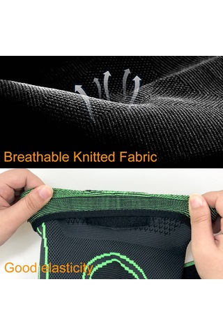 Geeksen Siyah Nilon Spor Dizlik, Baskılı Örgü, Hareket Destekli, S Bedeni Siyah