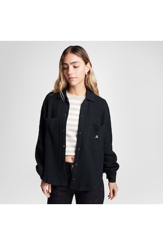 Converse Classic Kadın Oversize Fit Siyah Gömlek