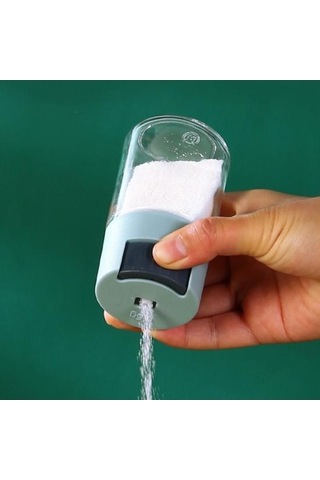 Besthome1 Bej Neme Dayanıklı Cam Tuzluk Şeffaf Baharat Kavanozu Kolay Dolum Mühürlü Gıda Sınıfı Bej