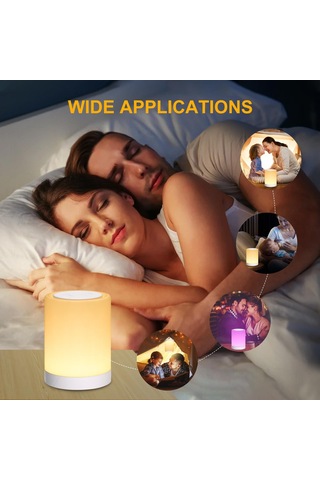 Neoglint D C5v 3w Gece Lambası Başucu Lambası Hassas Dokunmatik Kontrol Destekli Statik Renk/ Ahşap