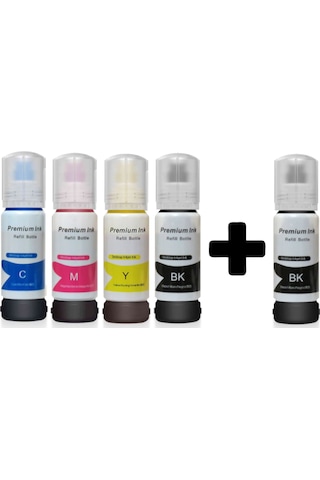 Epson Ecotank L3252 101 103 Uyumlu Mürekkep Seti 5x70ml + Extra Siyah