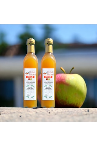 Doğal Bizden Doğal Fermantasyon Susuz Konsantre Elma Sirkesi 2 x 500 ML