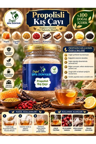 Propolisli Kış Çayı 120 Gr Özel İçerikli