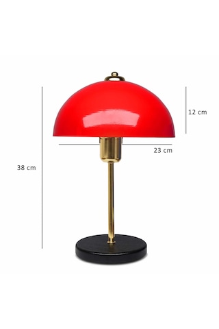 Homing Swiss Kırmızı Gold Gövde Masa Lambası Ayd-3680