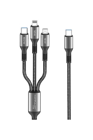 Dc62 3 İn 1 Çoklu 1,2 M 60w 12w 15w Şarj Data Kablosu