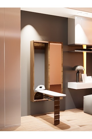 Aynalı Katlanabilir Dolaplı Ütü Masası